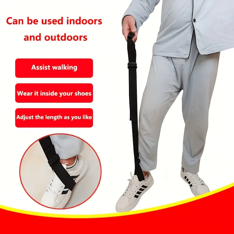 6-Piece Post-Surgery Care Set, Elderly Assistance Kit, Includes: Object Retriever, Sock Aid, Shoehorn and Dressing Stick, Leg Straps, Back Scratcher, Bath Sponge, Hip Joint Care Set with Leg Lifting Strap