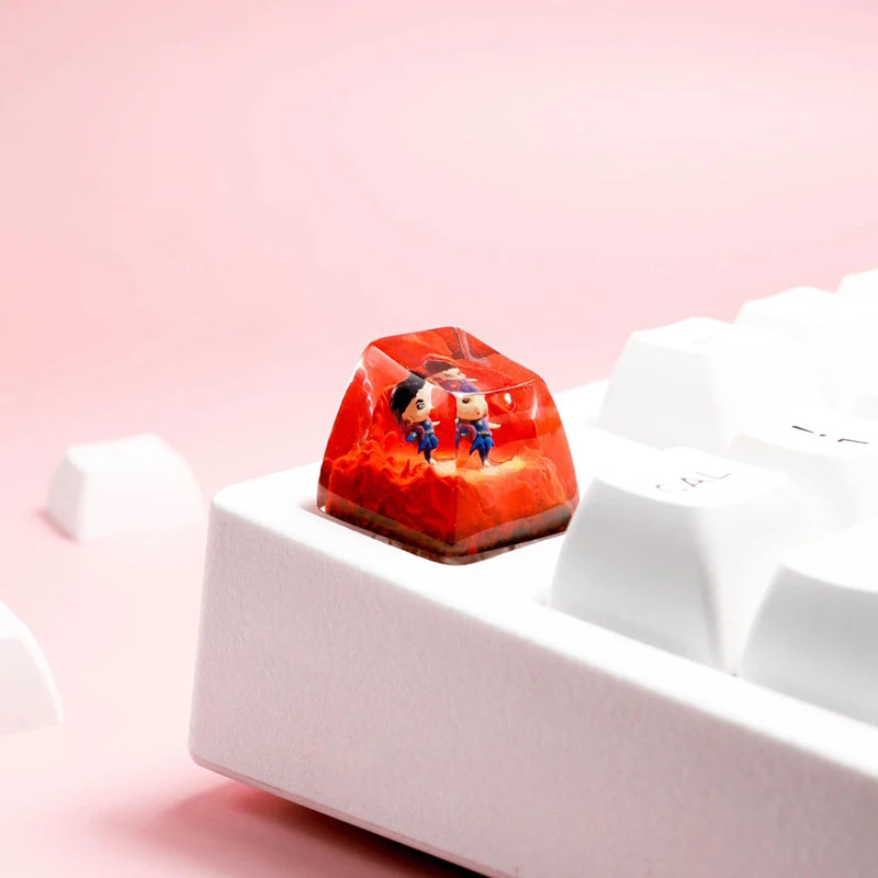 Organism Resin Keycap Creactive Art Keyboard Decoration Game Anime Figure Theme 3D Landscape Replaceable Keyboard Keys