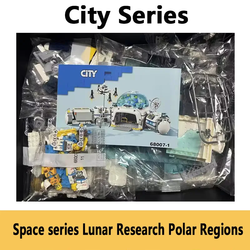 

City Series Lunar Research Base Building Blocks Space Station Lunar Landing Ship Astronaut Bricks Toys Children's Gift Supplies