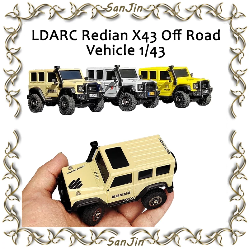 Ldarc Radian X43 1/43 Mini Rc Remote Control Simulation Off Road Climbing Vehicle Four Wheel Drive Model Car Desktop Toy