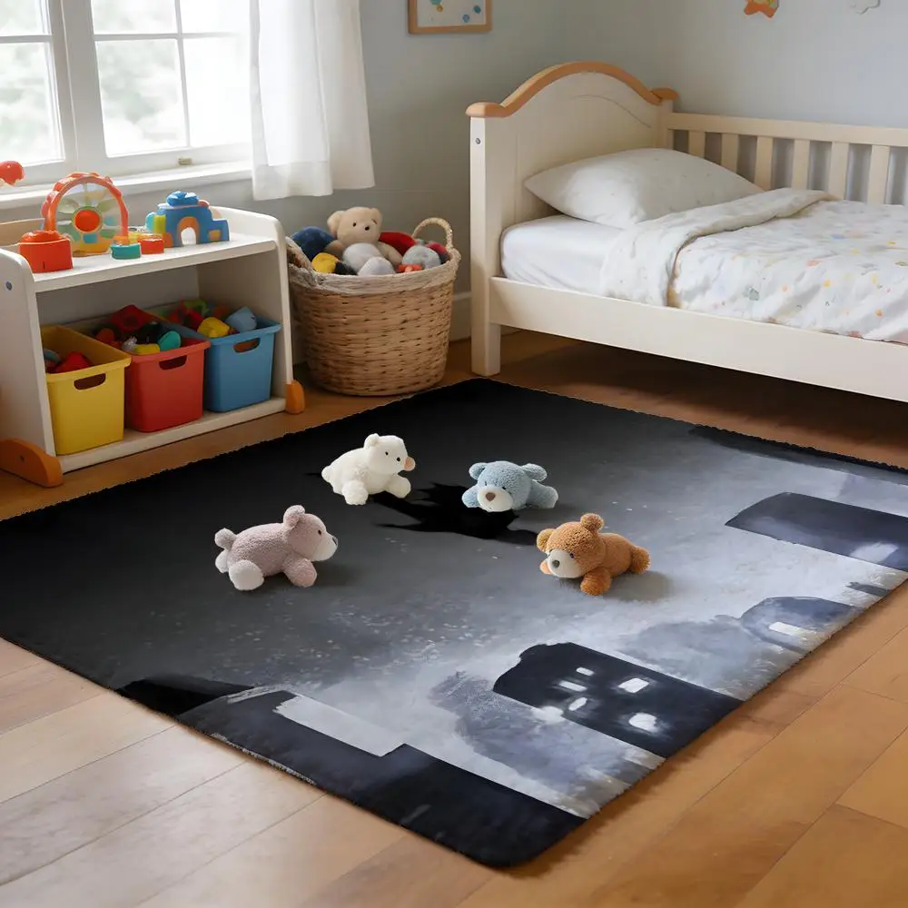 

Floor Mat Soft Flannel Rug Non-Slip Absorbent Mat for Bathroom Bedroom Home Decor Rapper B-BENY JR