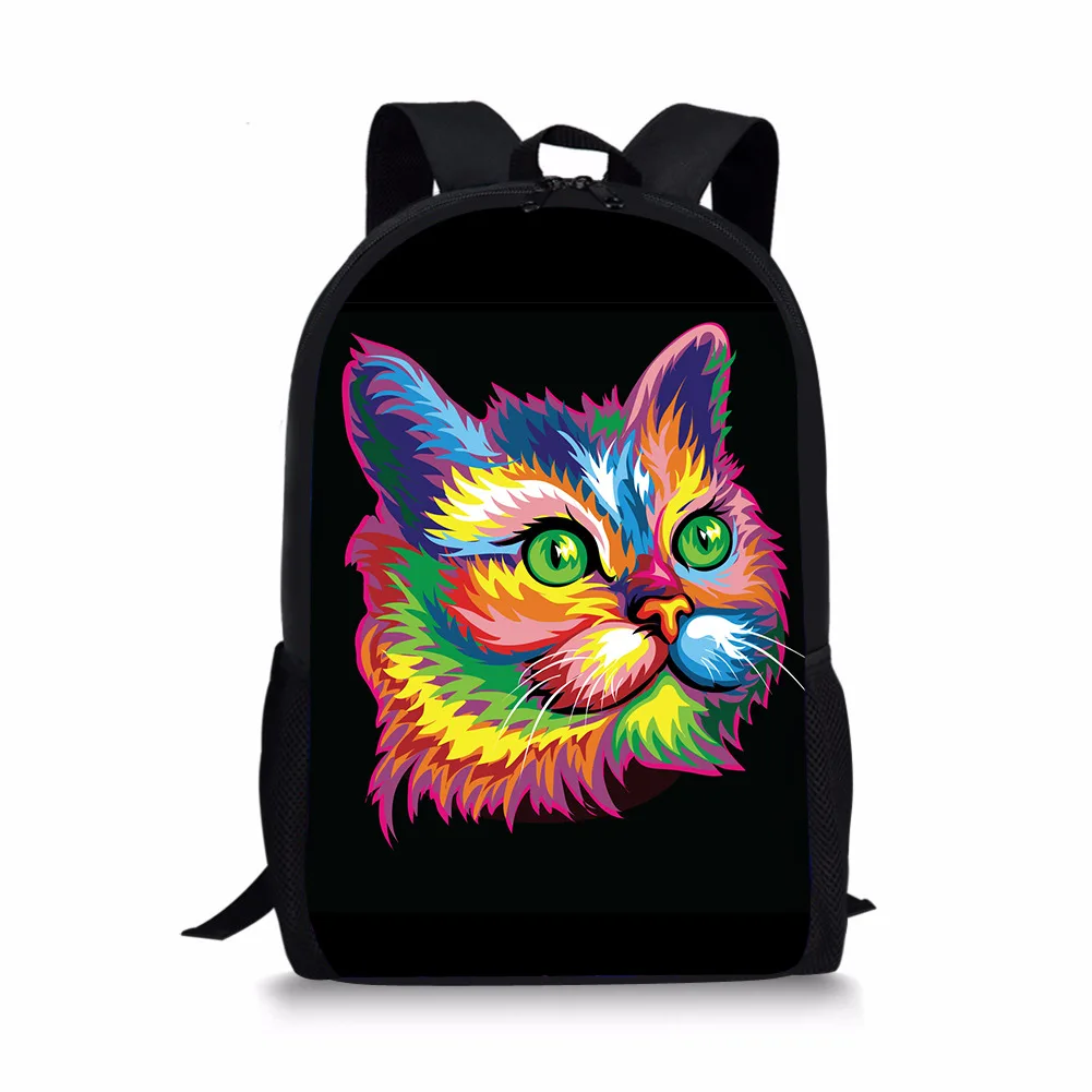 Cartoon Bunte Katze Muster Rucksack Kinder Schule Tasche Jungen Mädchen Studenten Buch Tasche Casual Rucksack Teenager Reise Rucksack