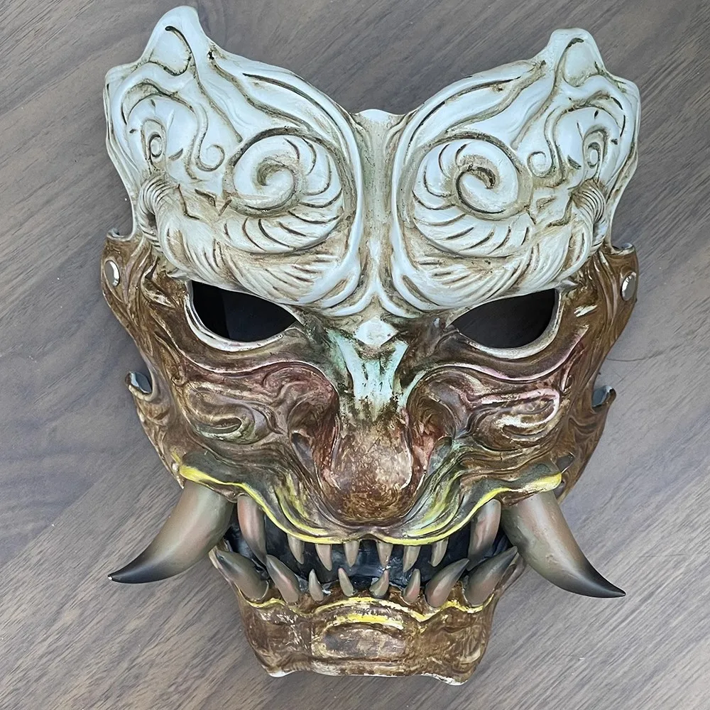 Black Myth: Wukong Nuo Cosplay Resin Mask Halloween Costume Props Game Theme Party Carnival Accessories Men Full Face Head Cover