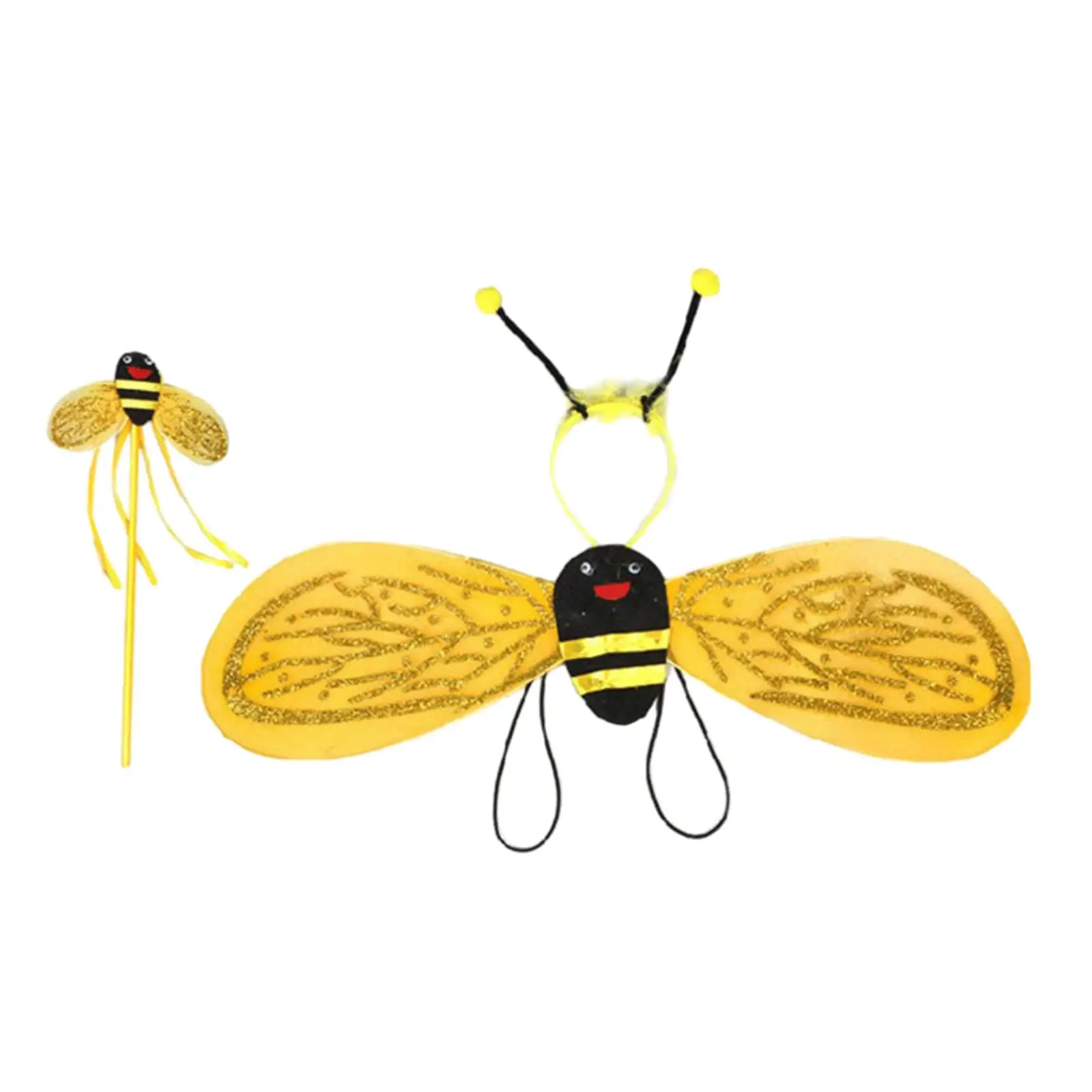 

Детский костюм медоносной пчелы, детское нарядное платье для девочек, повязка на голову с крыльями пчелы, забавный детский реквизит для фотосессии для карнавала, тематические товары для вечеринок в виде пчелы