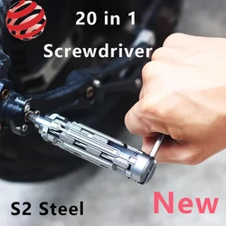 20 in 1 Screwdriver Set S1 Boost EDC With extension rod S2 Steel Professional repair Hand tools Can handle a wide range of tasks