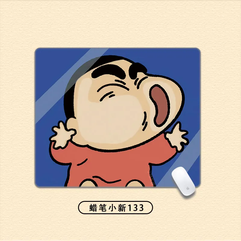 New Small Size Creative Funny Crayon Shin-chan​​ Leather Mouse Pad Animation Cartoon Two-dimensional Notebook Computer Table Mat