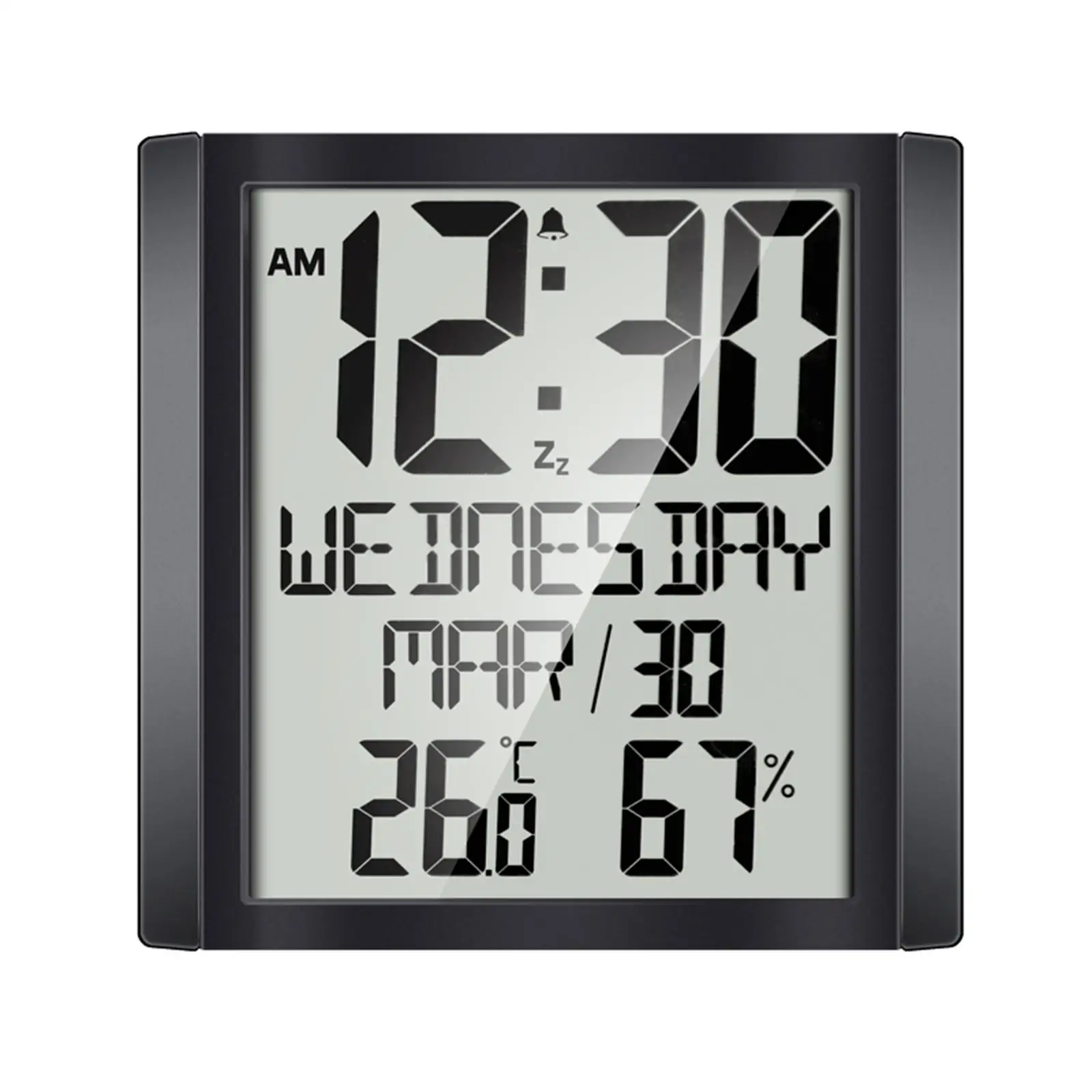 Despertador digital prático relógio de parede de 8,6 polegadas para mesa quarto ao lado