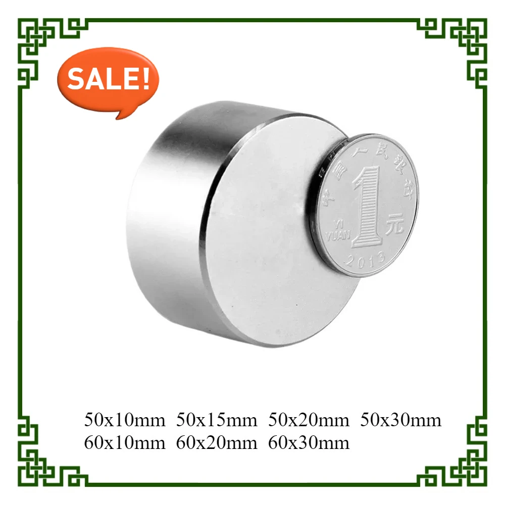 50x10mm 50x15 50x20 50x30 Big Disc Neodymium Powerful Strong Magnetic Magnets 60*10 mm For Home OfficeDIY 60x30 60*20 50x10