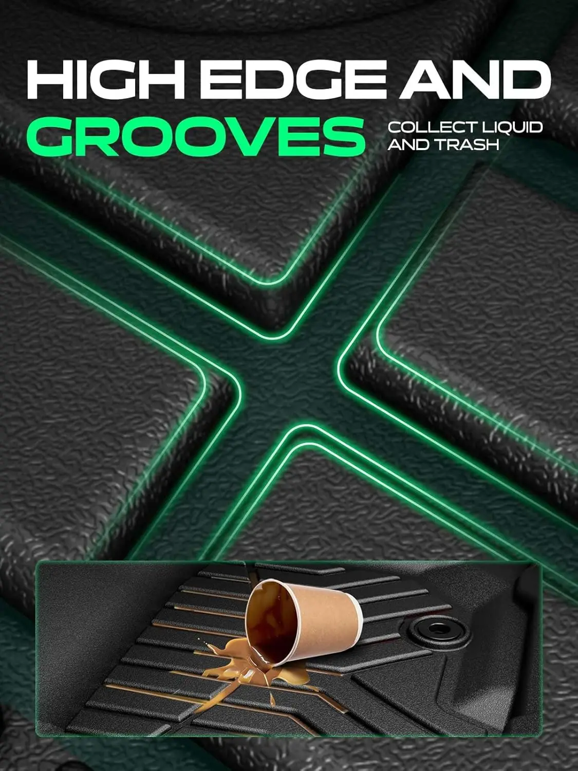 3PCS High Quality Automotive Floor Mats For Dodge Ram 1500 2500 3500 2009-2018 Quad Cab  Dodge Ram 1500 2019-2024 Classic Quad Cab All Weather Waterproof Heavy Duty TPE Car Mats Flexible Floor Liners - view 6