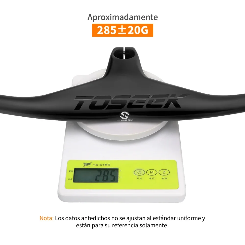 TOSEEK Carbon Mtb Handlebars and Stem 28.6mm -17ยฐ Integrated Handlebar for Mountain Bike Free Computer Stand Bike Acessories