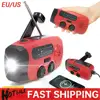 Portable Emergency Crank Radio FM/AM/WB Weather Radio with LED Flashlight Multifunctional Solar Power Radio for Outdoor Survival