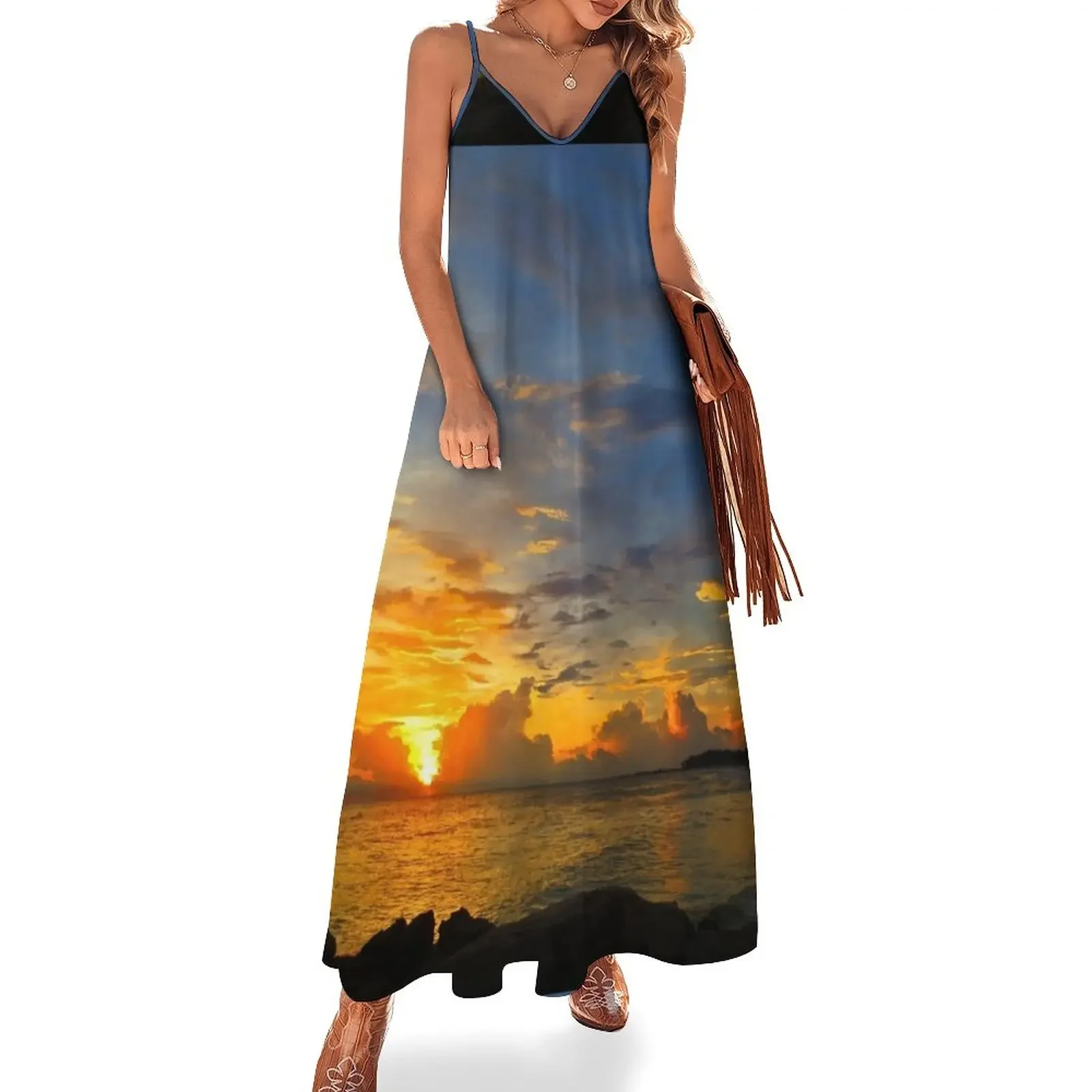 

Sunset In Paradise - Beach Photography by Sharon Cummings Sleeveless Dress Female dress Dress for pregnant women