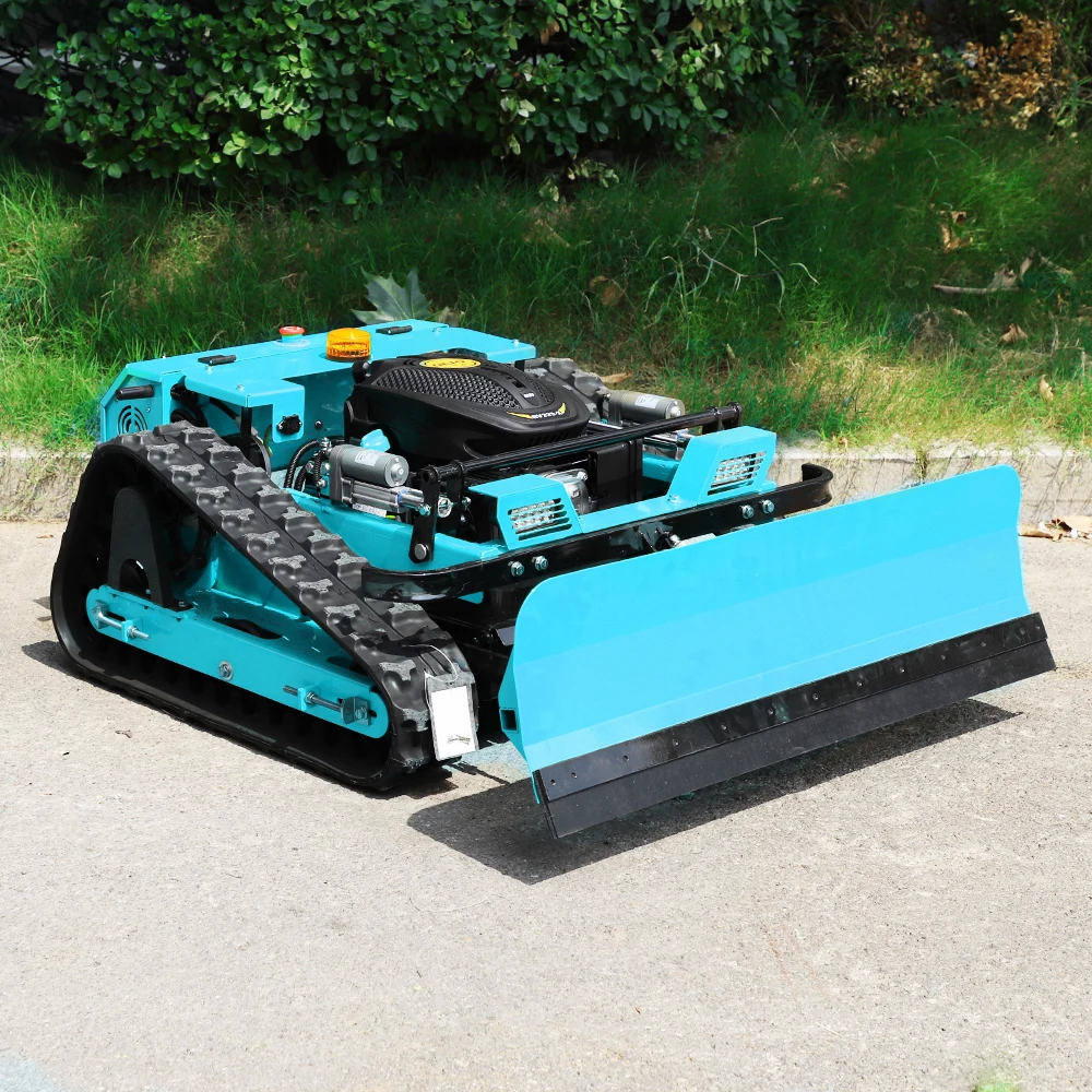 In Stock in the USA, Remote-controlled Lawn Mower With Snowplow, 550mm Wide Cutting Width, Suitable for Gardens and Orchards.