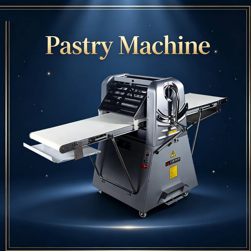 Automatic Table Top Dough Sheeter Machine Countertop Small Dough Sheeter Machine Table Top Puff Pastry Dough Making Machine