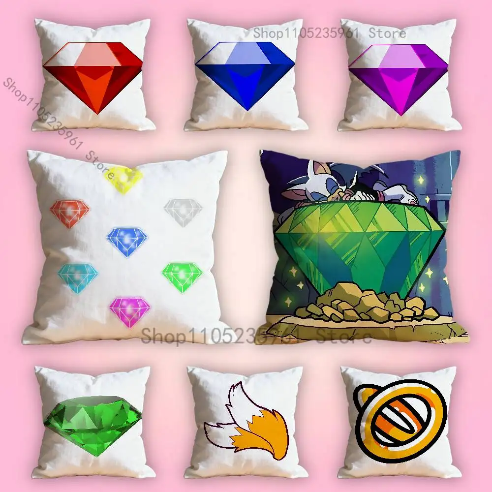 

C-Chaos E-Emerald Ring Pillow Cases for Bedroom Living Room Sofa Home Decor Polyester Cushion Cover with Zipper