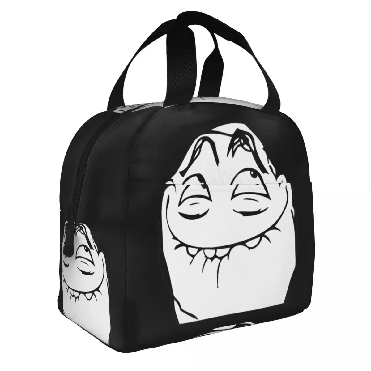 Crazy Troll Face Trollface Insulated Lunch Bag Large Rage Comic Anime Lunch Container Cooler Bag Lunch Box Tote School Food Bag