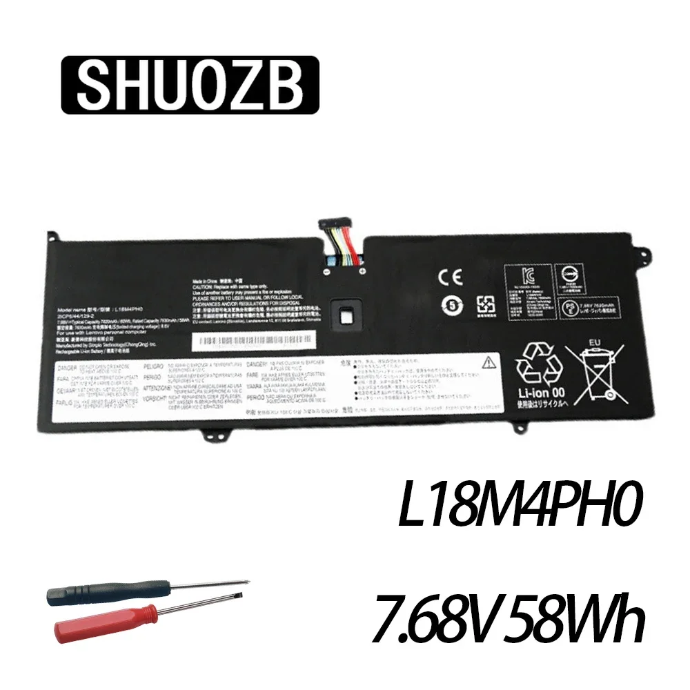 SHUOZB L18C4PH0 L18M4PH0 Laptop Battery For Lenovo Yoga C940 C940-14IIL 81Q9 Series 5B10T11585 5B10T11586 5B10W67374 5B10W67180