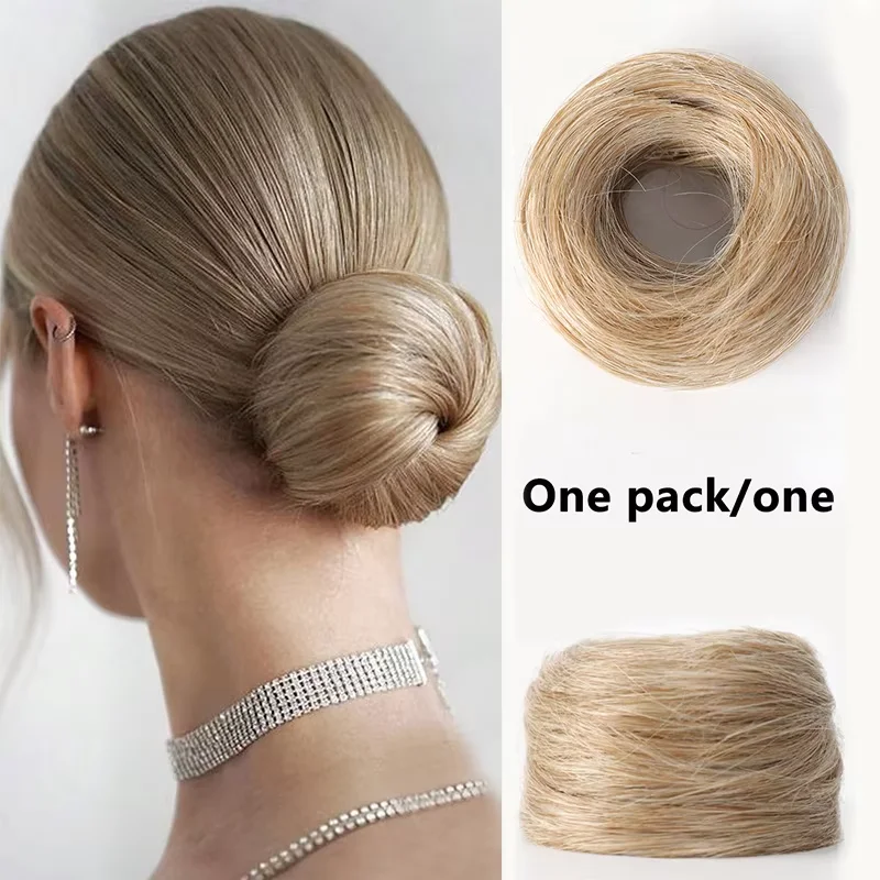 Messy Bun Hair Piece Straight Chignon Extension