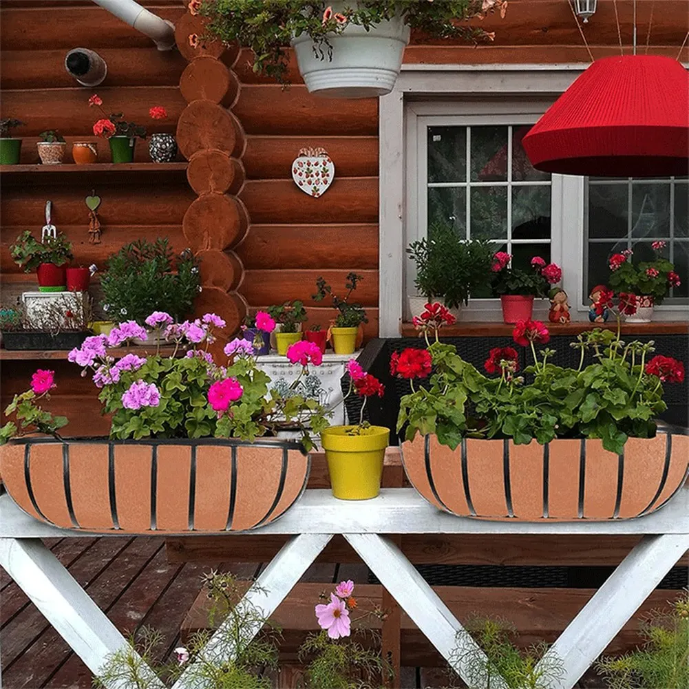 AC23-3 Pack Felt Plant Basket Liners Hanging Fabric Felt Replacement Coconut Liner Flowers Vegetables Avoiding Birds B