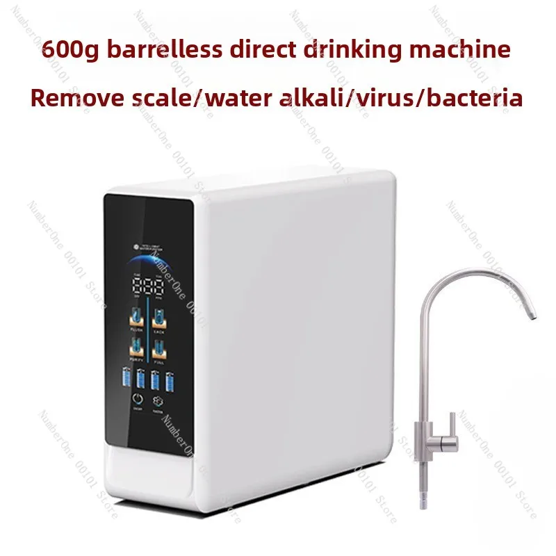 Home-use 800G No-Tank High-Flow RO Reverse Osmosis Smart Dual-Faucet Drinking Water Purifier