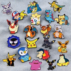 Eevee Enamel Pin Anime Game Kawaii Brooches for Women Lapel Pins Cute Things Badges on Backpack Cosplay Accessories Toys Gift