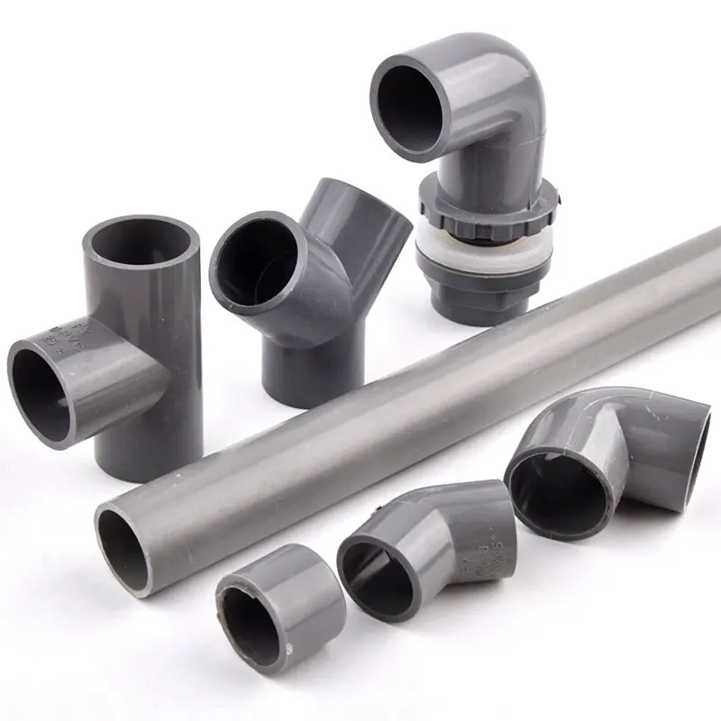 

20/25/32/40/50mm Grey PVC Connector Fittings Straight Elbow Tee Pipe Clamp Water Pipe Adapter Garden Aquarium Fish Tank Joint