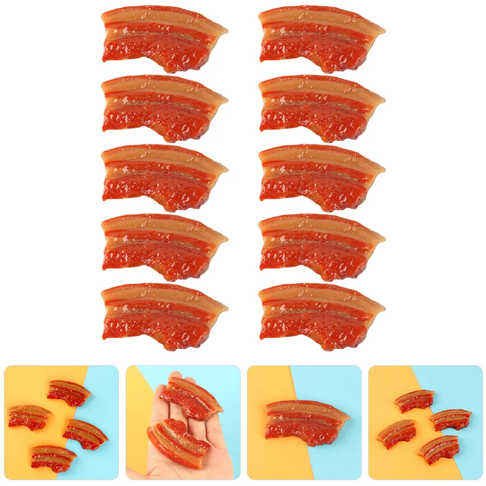 10 قطع من لحم الخنزير الاصطناعي النابض بالحياة لتزيين الطعام للمطبخ والمنزل والمطعم وديكور الحفلات