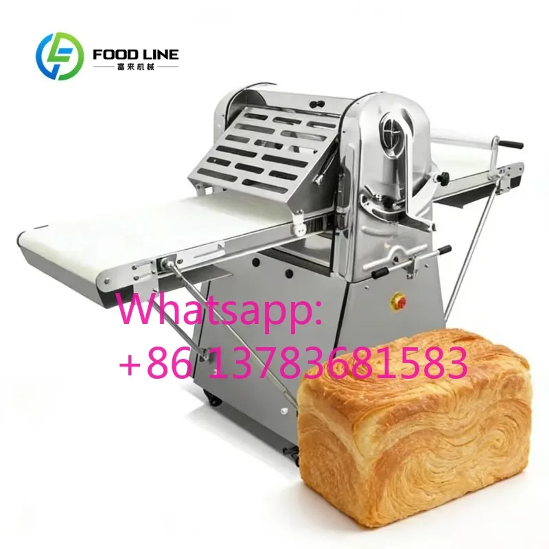 Customized Automatic 500mm Dough Sheeter High Efficiency Stainless Steel Pastry Sheeter for Croissant Bread Shop