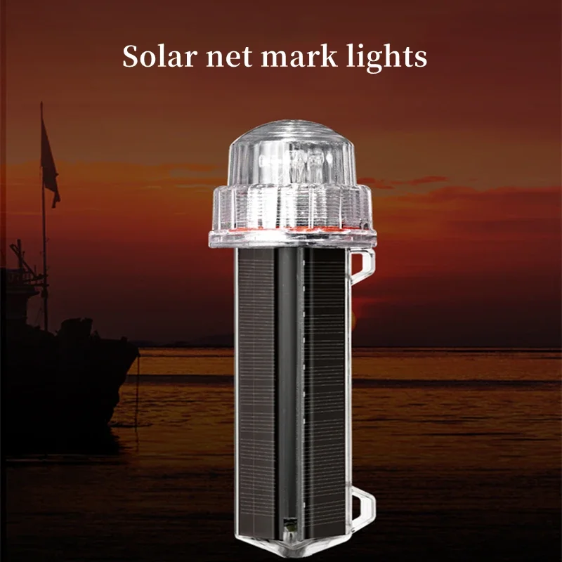 Ad energia solare IP7X Impermeabile Net Mark/Posizione Lampeggiante Luce di segnalazione marina Flash Luce per barca Avvertimento Luce di torpedo galleggiante CE