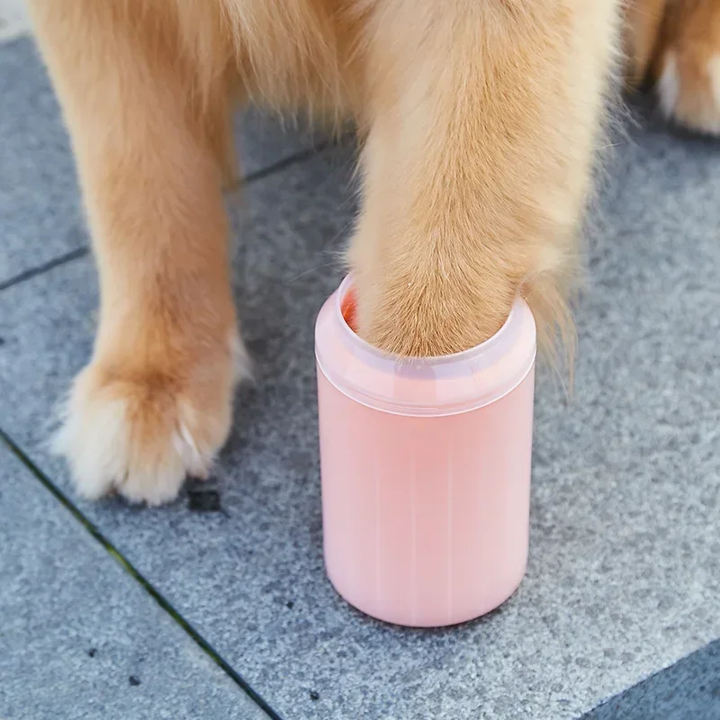 Taza limpiadora de patas de perro, peines de silicona suaves, toalla portátil para mascotas al aire libre, lavadora de pies, cepillo de limpieza de