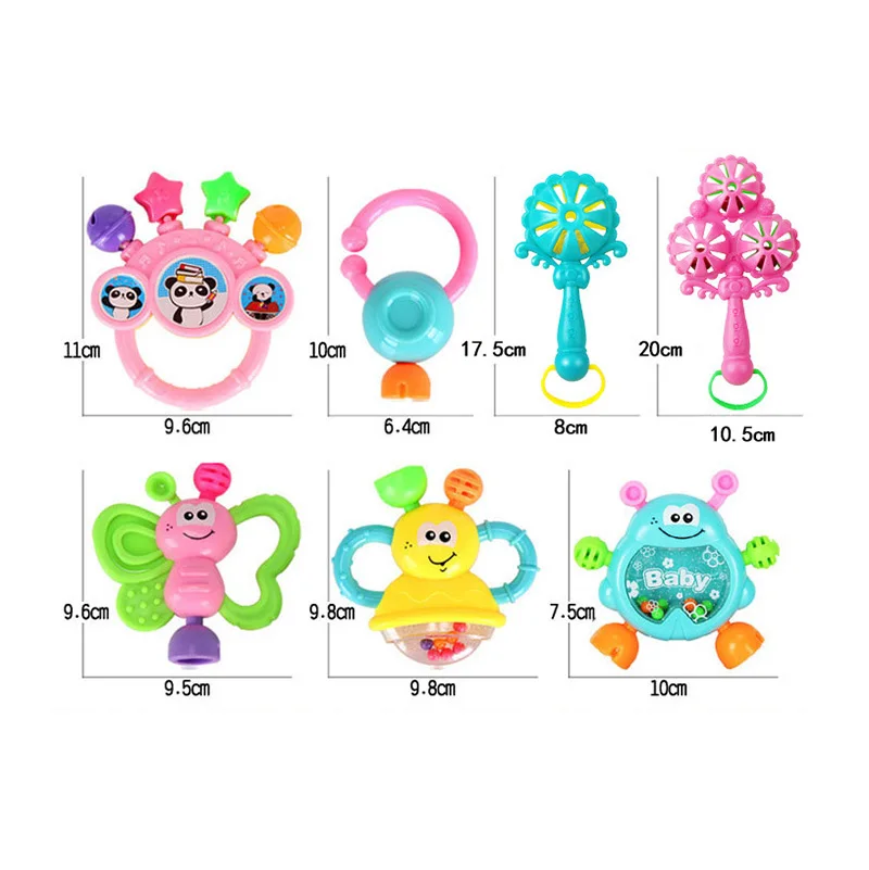 Sonajeros de mano para bebé recién nacido, juguetes colgantes para cama, juguetes para agarrar a mano, 0-3-6-12 meses