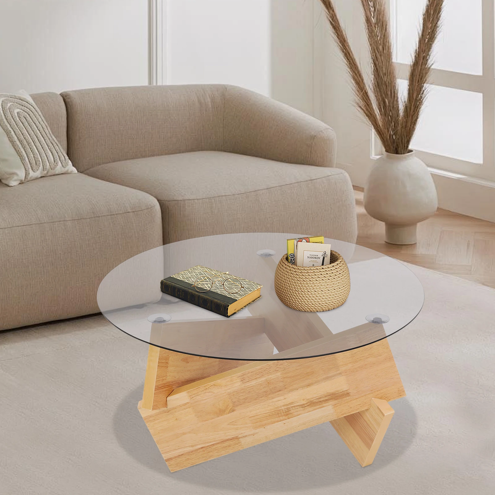 Desk Setup Modern - Современный приставной столик с закаленным стеклянным