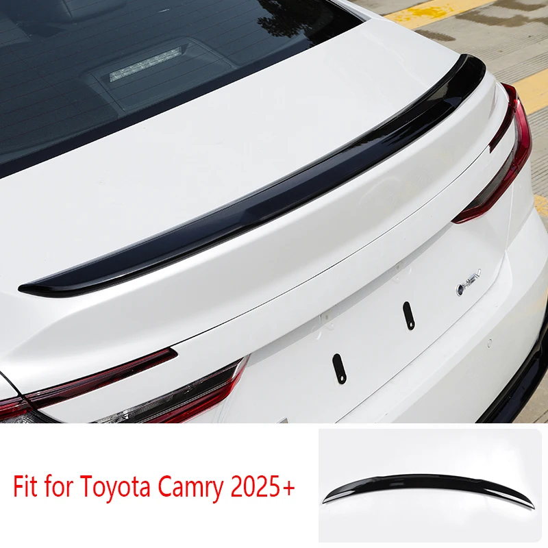 

Автомобильные аксессуары, подходят для Toyota Camry Sedan 2025 2026 9-го АБС глянцевого черного углеродного волокна, задняя дверь, хвост багажника, спойлер, крыло, губа