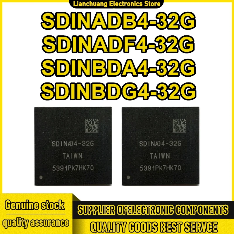 

SDINADB4-32G SDINADF4-32G SDINBDA4-32G SDINBDG4-32G emmc BGA153 32G flash memory IC New Original in Stock