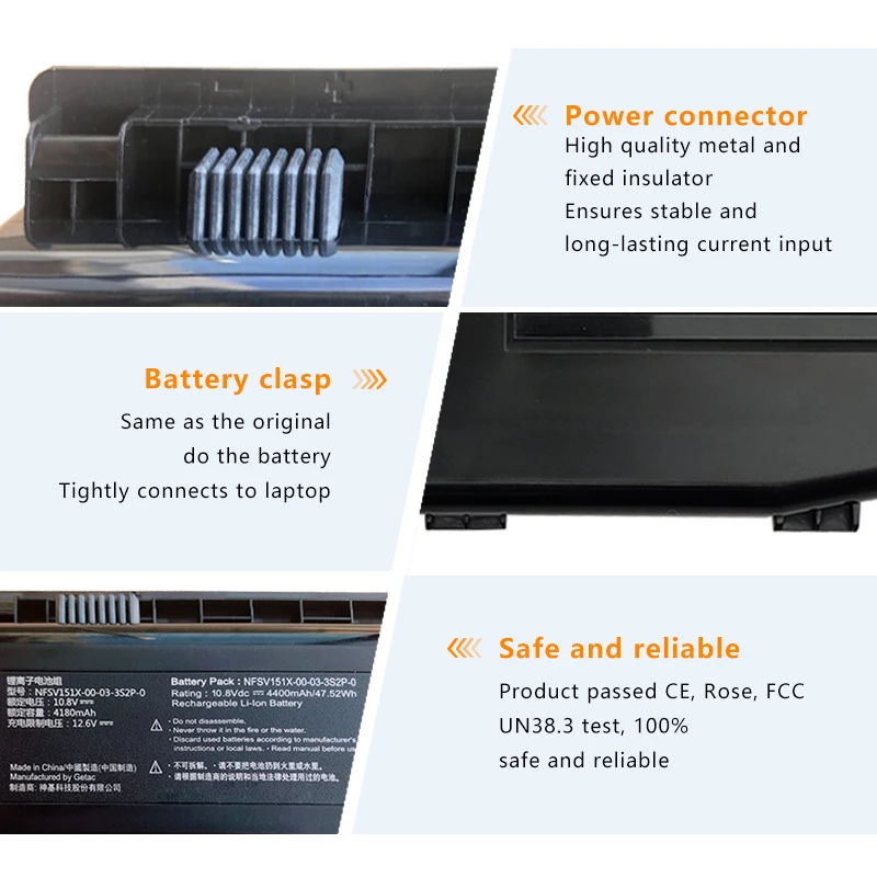 Nobi แบตเตอรี่แล็ปท็อป GE5SN-00-01-3S2P-1สำหรับ X7TI MECHREVO X6Ti-M2 X6Ti-H X6Ti-E3 NFSV151X-00-03-3S2P-0 GE5SN-03-12-3S2P-0