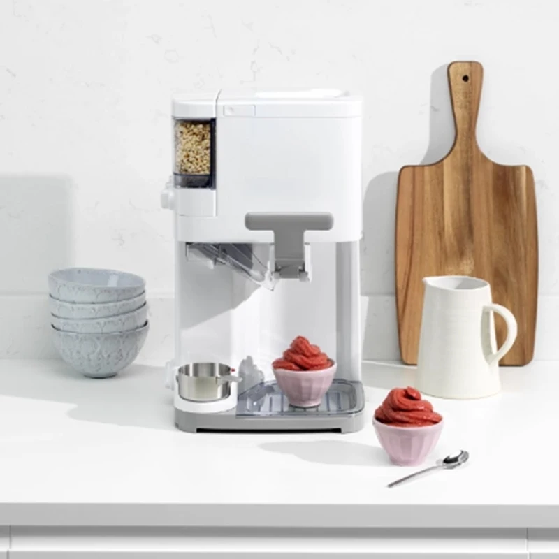 صانع الآيس كريم 1.42 لتر 6 حصص جاهز في 20 دقيقة ماكينة صنع الآيس كريم المنزلية الصغيرة 220 فولت