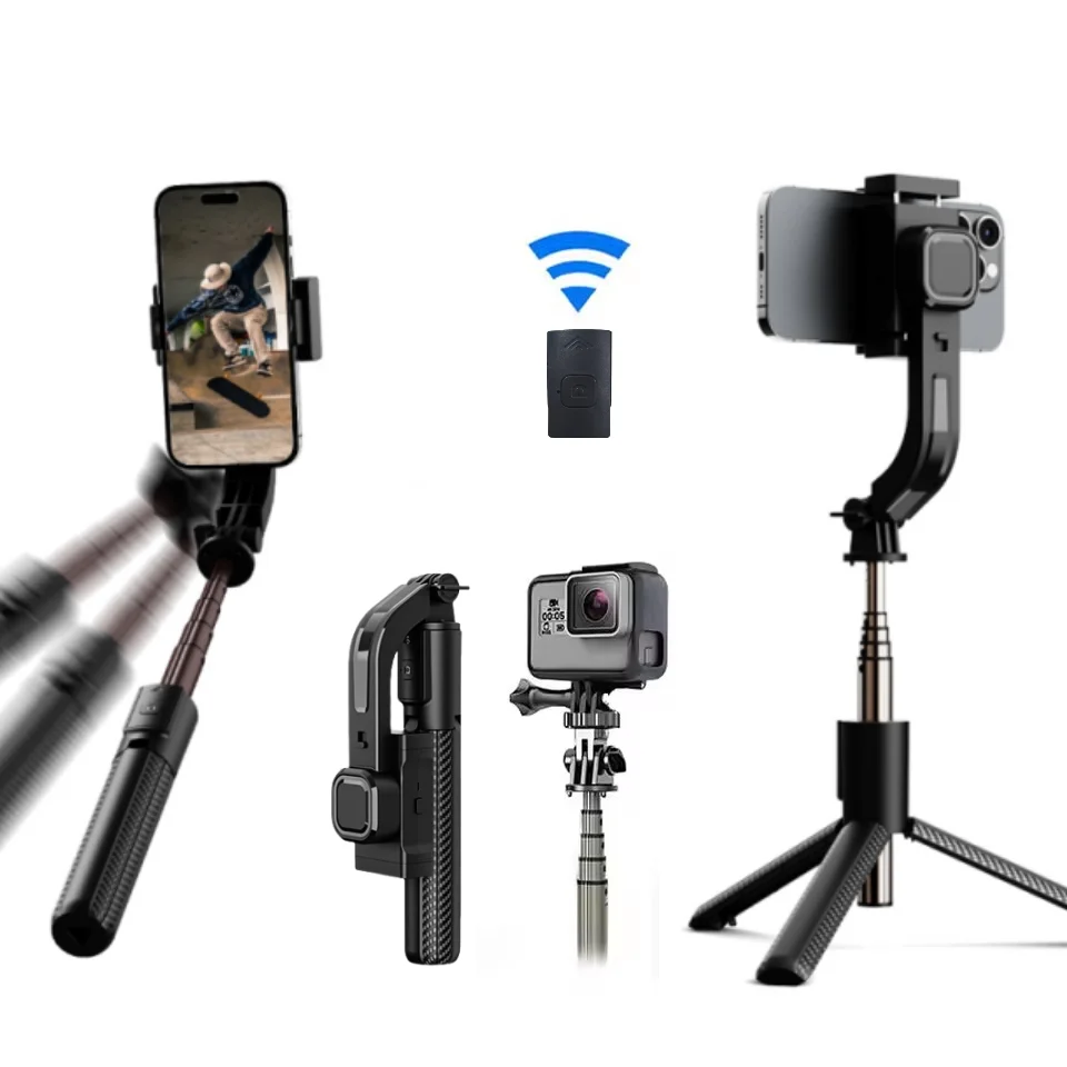 FGCLSY Gimbal Stabilizer Mobile Phone Video stand Bluetooth Selfie Stick Tripod for Smartphone Live Vertical Shooting Bracket