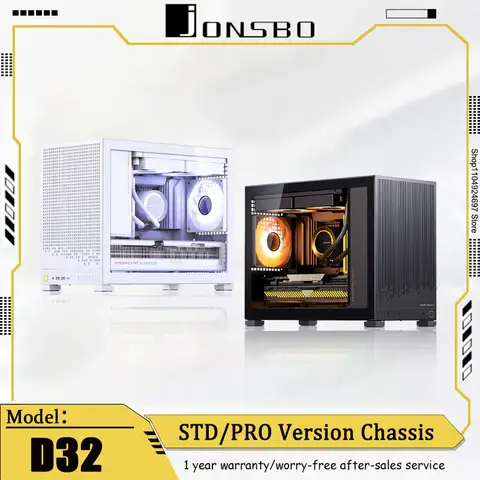 JONSBO D32 Series Desktop Small Chassis Supports Back-Plug Motherboard 240 Water-Cooled ATX Power Supply STD/PRO Version Chassis