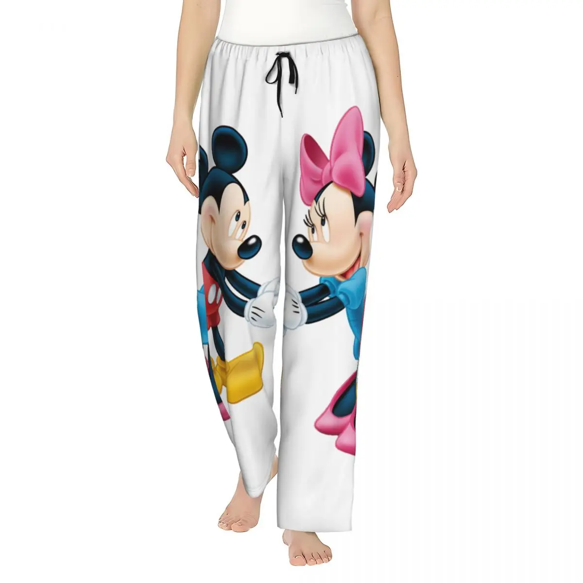 

Women's Cartoon Animation Minnie Mickey Mouse Pajama Pants Custom Printed Sleep Sleepwear Bottoms with Pockets