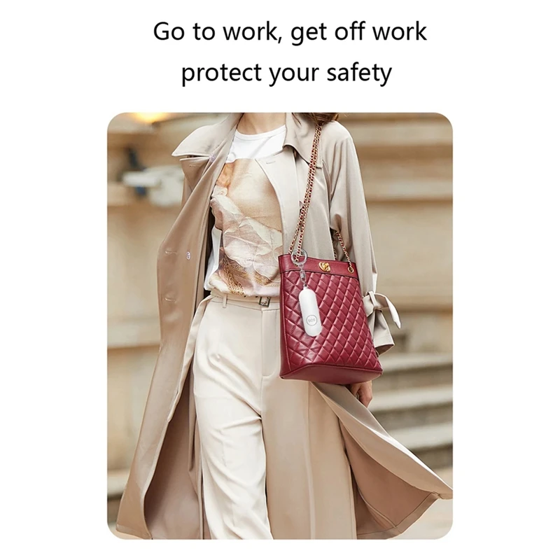 울프 방지 소녀 어린이 여성 개인 안전 비명 큰 비상 경보 키 체인, 블랙