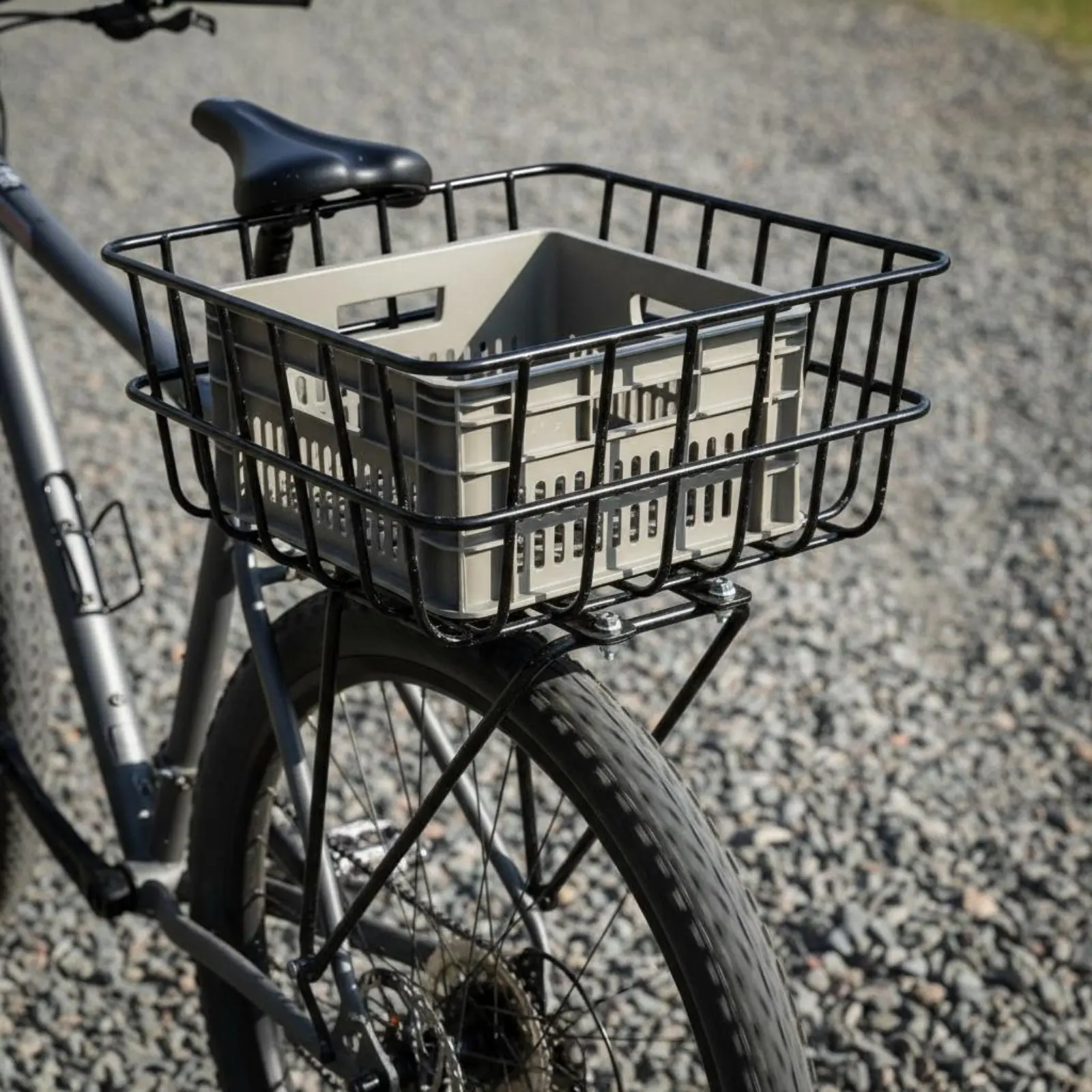 

Mountain Bike Rear Basket Large Capacity Cycle Rear Rack Basket Bike Cargo Rack Thickened Frame Transport Gear Heavy Duty