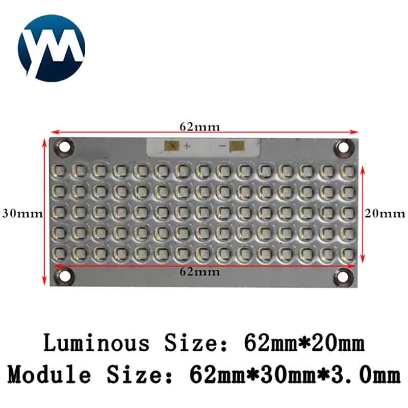 Imagem -02 - Led Cura Lâmpada Módulo Alta Potência Cob Pcb Lente de Quartzo Tinta de Impressão 3d Cura Cola 365nm 385mn 395nm 405nm 200w uv