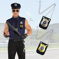 Cosplay Police Role Simulation Badge Pendant Play Toy Dress Up Pretend Play Special Badge With Clip Party Costume Accessories
