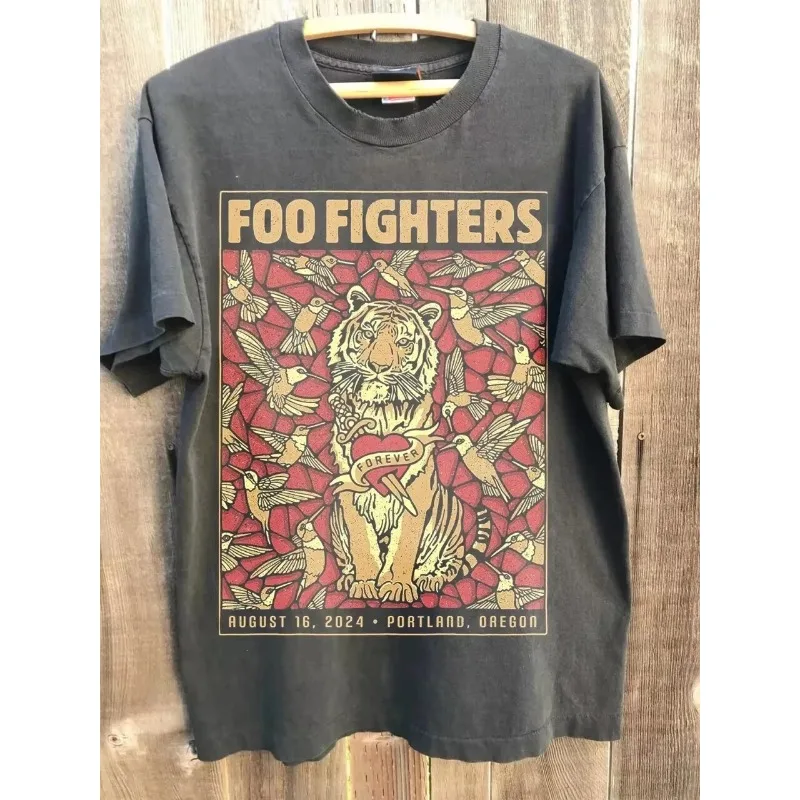 OR 16. August 2024 Unisex-T-Shirt, bedrucktes Herren-T-Shirt Foo Fighters In Portland,
