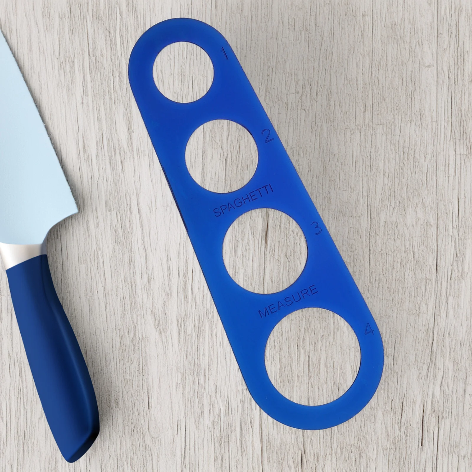 

Stainless Steel Pasta Ruler Spaghetti Measurer Blue Noodle Tool Multi Hole Kitchen Utensil Portion Control Cooking Gadget