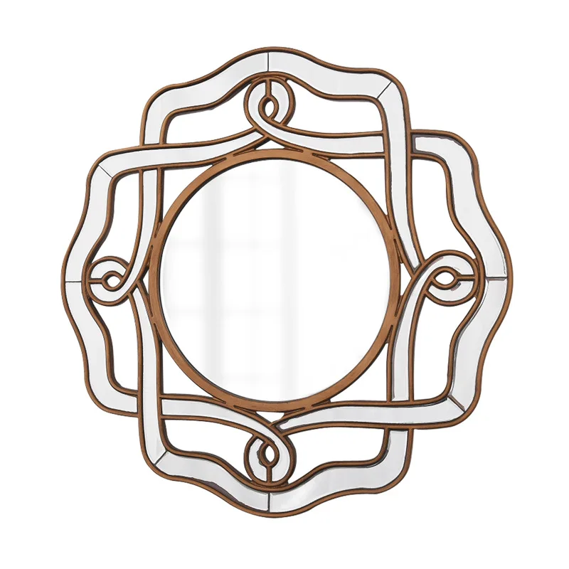 European neoclassical three-dimensional hanging mirror decorative mirror entrance bathroom fashion makeup