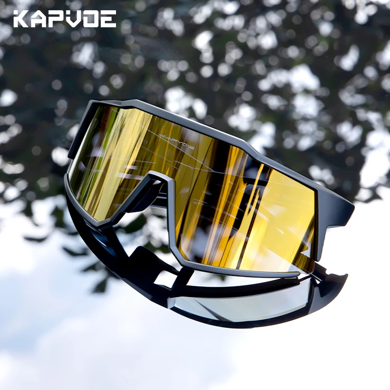 

Kapvoe Photochromic Cycling Glasses Sunglasses Polarized MTB Goggles Women Outdoor Bike Sports Man UV400 Riding Bicycle Eyewear