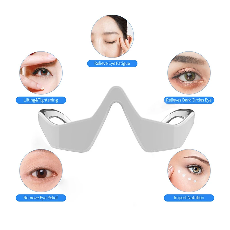 ثلاثية الأبعاد الضوء الأحمر EMS العين مدلك العناية بالعين نظارات الهالات السوداء الانتفاخ التجاعيد تقليل تعب العين الاسترخاء جهاز العناية بالجمال #5