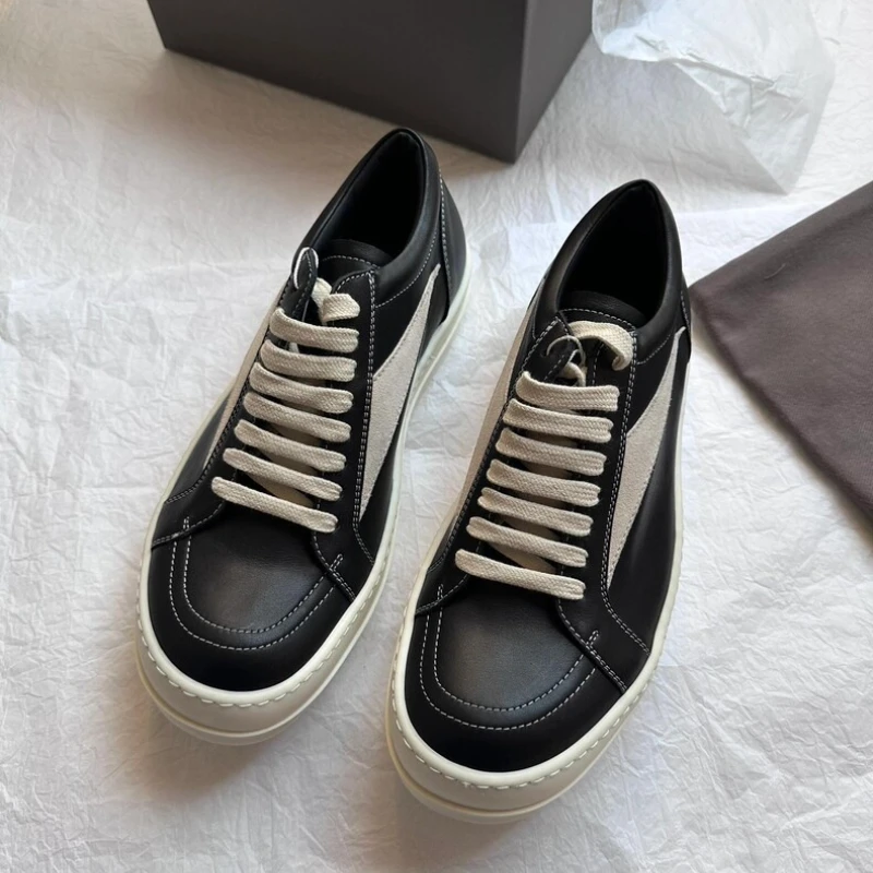 

Новые мужские повседневные кроссовки класса люкс 2026 года: дизайнерские, из натуральной телячьей кожи Nappa, на толстой подошве, на шнуровке, низкие, модные