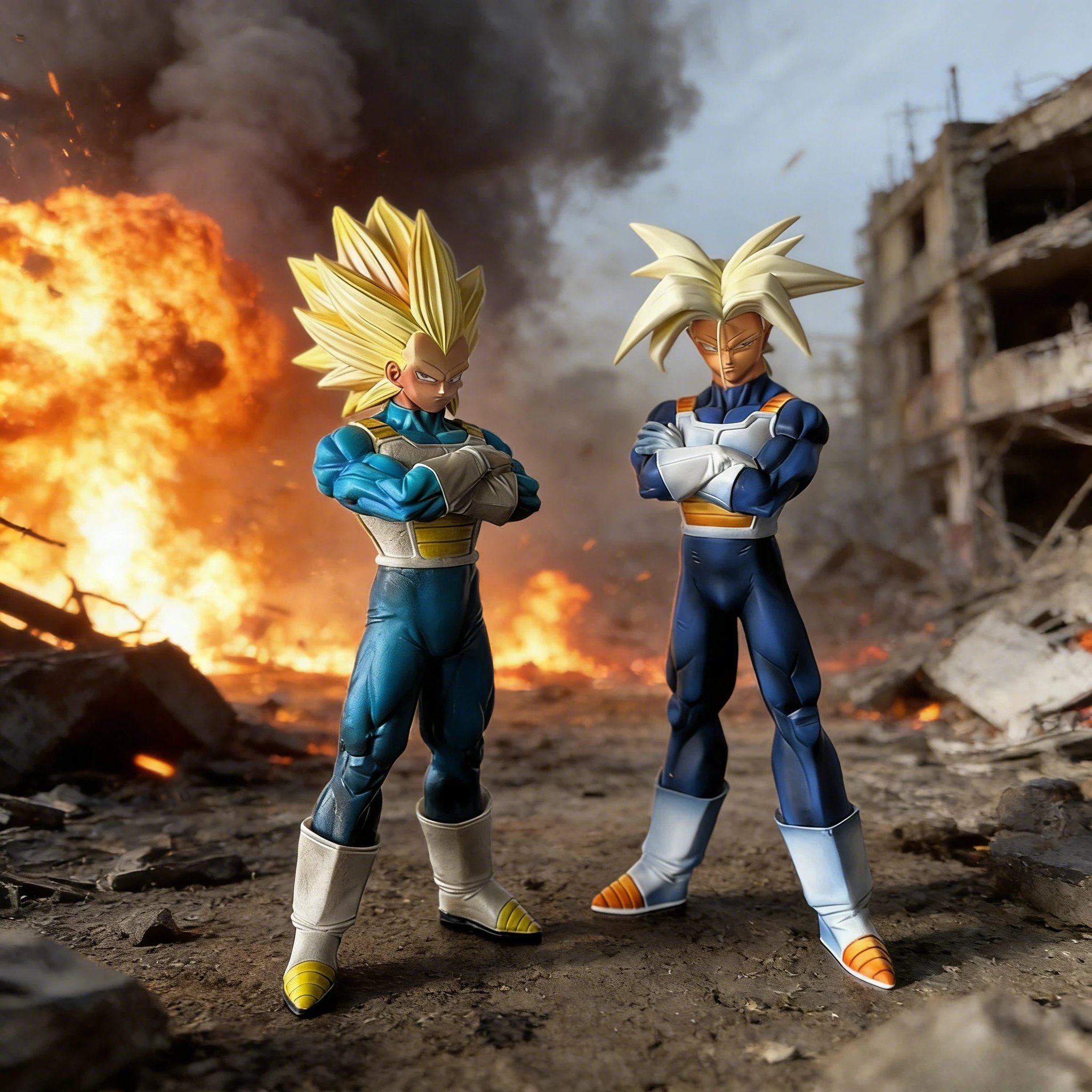 Anime Dragon Ball Z Ssj3 Vegeta Trunks Figur Super Saiyan 3 Vegeta Actionfiguren Gk Trunks Statue Sammlerstück Modell Spielzeug